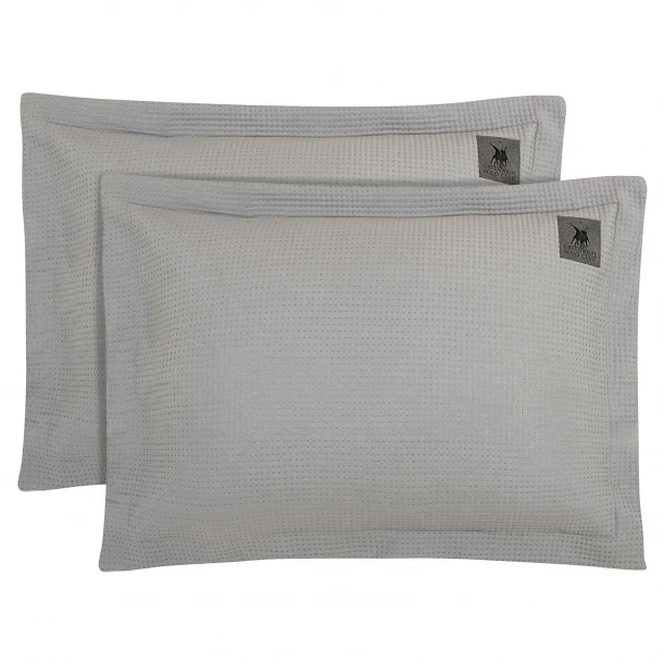 Ζεύγος Διακοσμητικές Μαξιλαροθήκες Microfiber 50x70+5εκ. Essential 3496 Γκρι Greenwich Polo Club