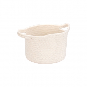 Καλάθι Κρεμαστό Polyester Λευκό 18x18x13εκ. Blanca Estia  02-29616