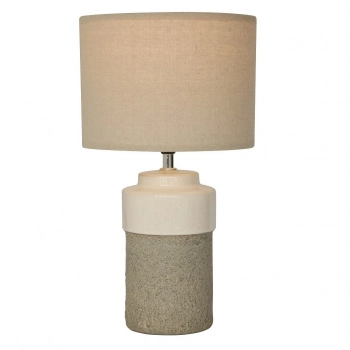 Φωτιστικό Επιτραπέζιο Κεραμικό Μπεζ ESPIEL 23x23x41,5εκ. HAP402