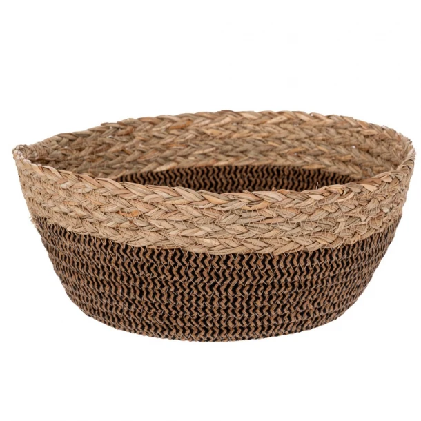 Καλάθι από Σχοινί Και Ψάθα Καφέ-Μπεζ iliadis 24x12εκ. 93045