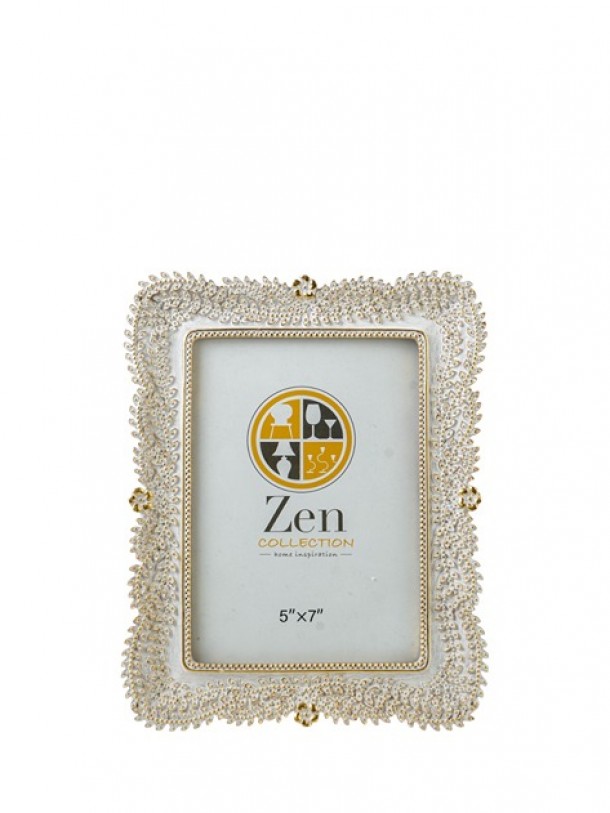 Κορνίζα Polyester Λευκή-Χρυσή 13x18εκ. Zen Collection 25.12.51505