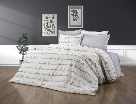 Πάπλωμα Polycotton Μονό 160x240εκ. Αρίσβη 471 White DimCol