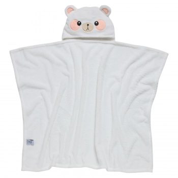 Κάπα Με Κέντημα Polyester 70x90εκ. Bath 4942 Λευκή Das Baby