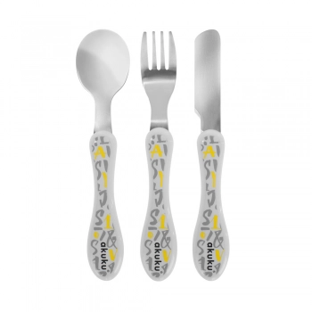 Σετ Κουτάλι-Πιρούνι & Μαχαίρι Ανοξείδωτο akuku A0103