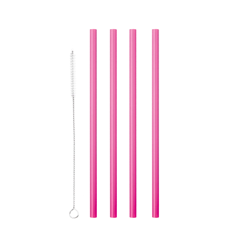 Σετ 12τμχ Καλαμάκια Πλαστικά 21εκ. Με Βουρτσάκι Καθαρισμού Metaltex 16-253135