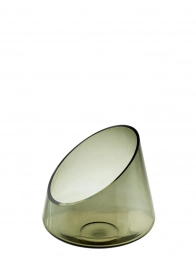 Κηροπήγιο Χειροποίητο Φυσητό Γυαλί Γκρι 19,8x19εκ. Zen Collection 25.43.52132