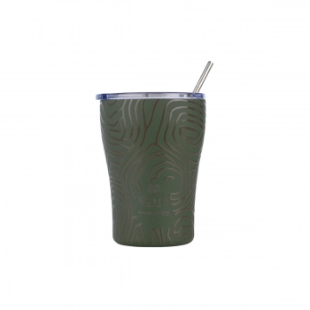Θερμός-Ποτήρι Ανοξείδωτο Coffee Mug Olive Flow Save The Aegean 350ml-9x13εκ. Estia 01-31725
