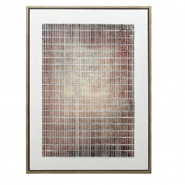 Πίνακας Χειροποίητος Καμβάς Mdf-Ps Plastic Λευκός-Καφέ ESPIEL 60x3,8x80εκ. FAL323