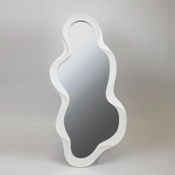 Καθρέπτης Τοίχου Ξύλινος Λευκός 46x3x100εκ. ESTHETI 751-10014