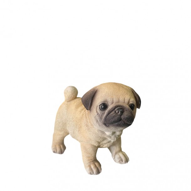 Διακοσμητική Φιγούρα Σκύλος Pug Polyresin Μπεζ-Καφέ 13,5x7x11εκ. ESPIEL FAD206