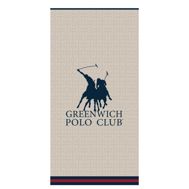 Πετσέτα Θαλάσσης Βαμβακερή 90x180εκ. Essential 5226 Blue-Taupe Greenwich Polo Club