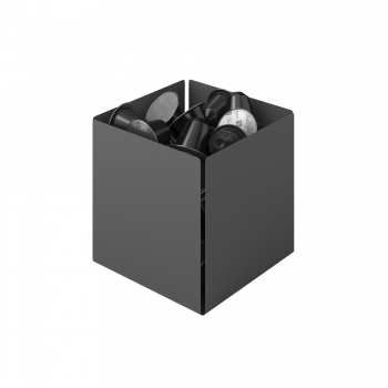 Θήκη Για Κάψουλες Του Καφέ Ανοξείδωτη Matt Anthracite 13x13x13εκ. Pam & Co 116-113
