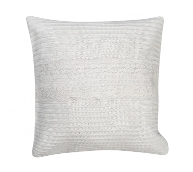 Διακοσμητικό Μαξιλάρι Βαμβάκερό Λευκό ESPIEL 45x45εκ. ARF205