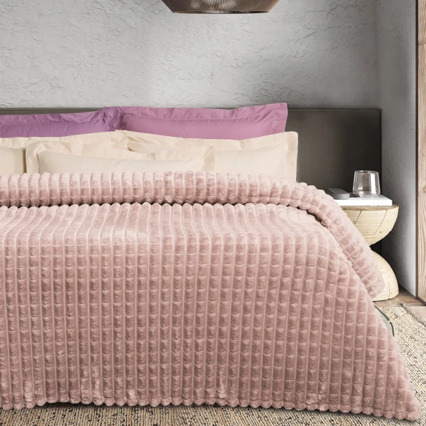Κουβέρτα Fleece Μονή 160x220εκ. Blankets 1388 Nude Das Home