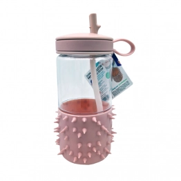 Παγούρι Σιλικόνης-Tritan Spikey Light Pink 503ml Melii MEL13301