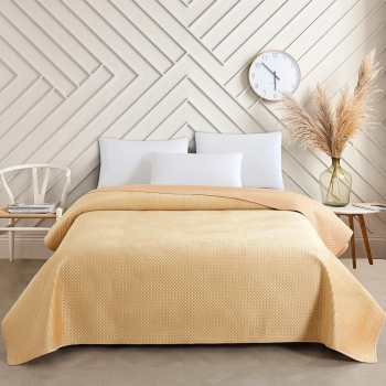 Κουβερλί Ultrasonic Polyester King 260x240εκ. Omnia Beige Melinen 20005728