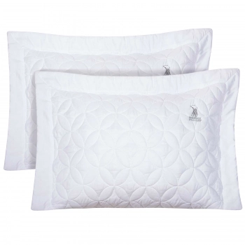 Ζεύγος Μαξιλαροθήκες Microfiber 50x70+8εκ. Classic 2357 Λευκό Greenwich Polo Club