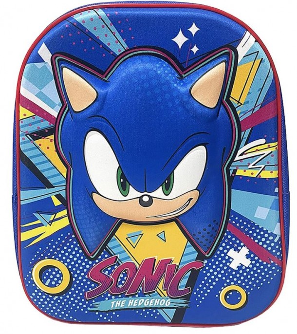 Τσάντα Πλάτης Νηπίου 3D 31εκ. Sonic 50-3114