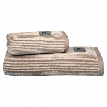 Πετσέτα Βαμβακερή Σώματος Velour 80x150εκ. Loft 4140 Beige-Taupe Greenwich Polo Club