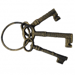 Διακοσμητικό Κλειδί Σετ 3τμχ Σιδερένιο Χρυσό 17εκ. Royal Art    CAS2/612G