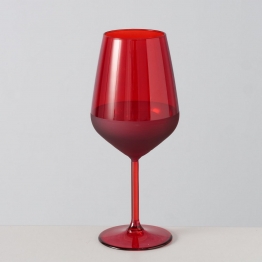 Ποτήρι Κρασιού Γυάλινο Κόκκινο Διάφανο & Ματ Crimson 9,1x21,4εκ. MSA 20-25-881