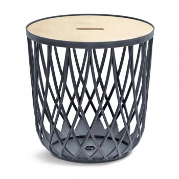 Καλάθι Γενικής Χρήσης 55lt Με Καπάκι Ανθρακί Clubo iliadis 282503