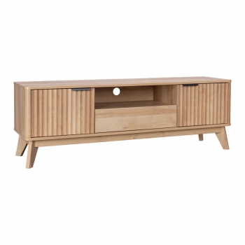 Έπιπλο τηλεόρασης Hamea pakoworld mdf σε φυσική απόχρωση 145x39,5x49εκ