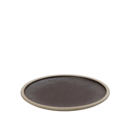 Πιάτο Φρούτου Πορσελάνης Καφέ Karma ESPIEL 20,5x20,5x2εκ. VRA107K6