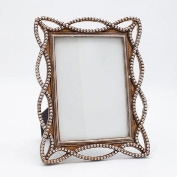 Κορνίζα Polyresin Με Πέρλες Μπρονζέ 15x20εκ. ESTHETI 815-00068