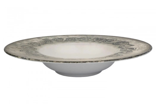 Πιάτο Pasta Πορσελάνης Φ27εκ. Πράσινο Mytho Flat Rim Kutahya Porselen KX880864KRT27