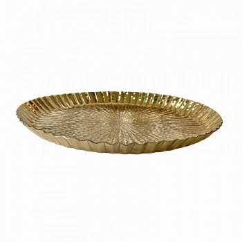 Διακοσμητική Πιατέλα Μεταλλική Χρυσή Φ37x4εκ. Art Et Lumiere 12026