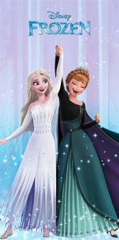 Πετσέτα Θαλάσσης Παιδική Quick Dry Microfiber 70x140εκ. Disney Home Frozen 183 Lilac-Ice Blue Dimcol