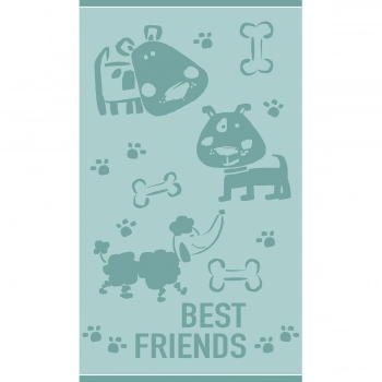 Πετσέτα Θαλάσσης Βαμβακερή Velour Aqua 70x120εκ. Puppy Lover Melinen 20004888