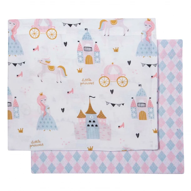 Σετ Σεντόνια Βαμβακερά Λίκνου 70x120εκ. Essential 8865 Mint-Pink Greenwich Polo Club