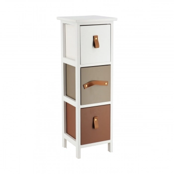 Συρταριέρα MDF Με 3 Συρτάρια Με Λαβή Multi 25x25x77εκ. MRShome 1131000