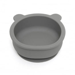 Μπωλ Σιλικόνης Με Βεντούζα Bear Pewter Green 12x11x5εκ. Petit Monkey PTM-SB2