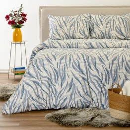 Σετ Σεντόνια Φανελένια Μονά 170x270εκ. Crystal Blue Winter Line Melinen 20006441