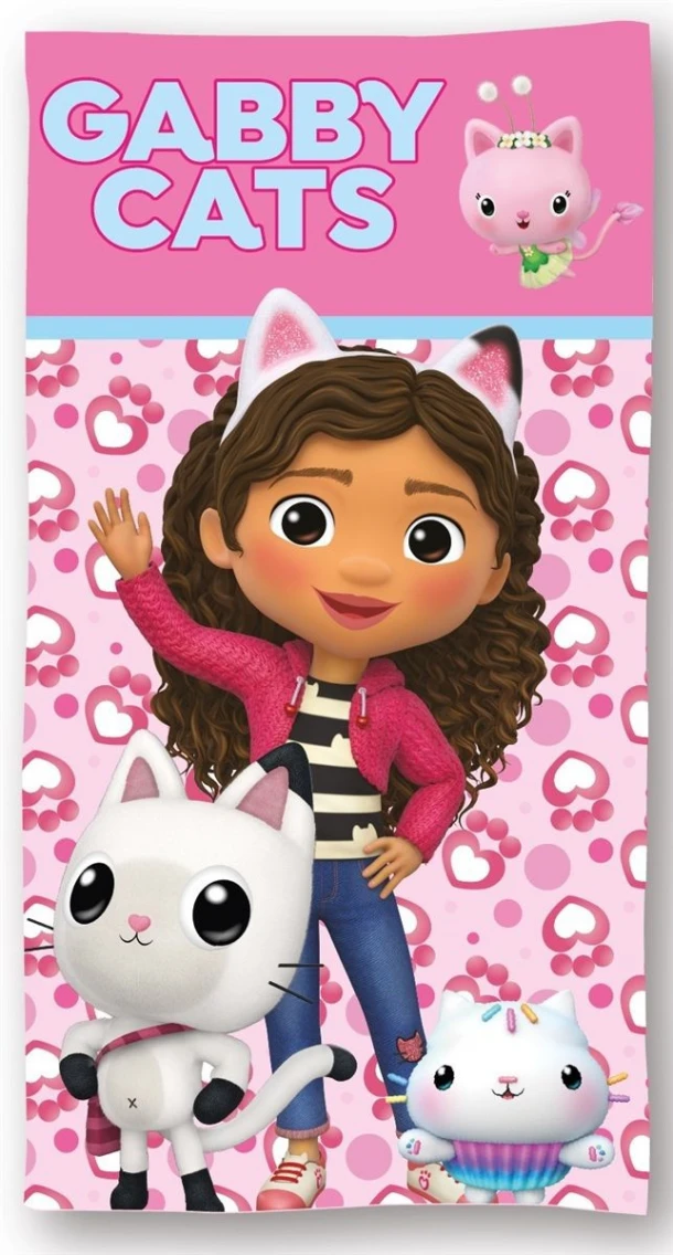 Πετσέτα Θαλάσσης Παιδική Quick Dry Microfiber 70x140εκ. DreamWorks Gabby's Dollhouse 113 Pink Dimcol