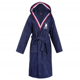 Μπουρνούζι Ενηλίκων Βαμβακερό Ζακάρ Large Essential 3063 Navy Greenwich Polo Club