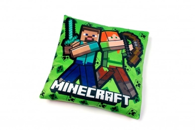Διακοσμητικό Μαξιλάρι Βελούδινο Velboa 38x38κ. Mojang Minecraft 12 Light Green DimCol