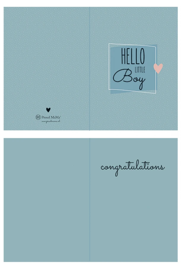 Ευχετήρια Κάρτα Γέννησης Blue Proud mama PM-601