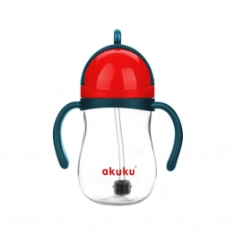 Ποτηράκι Mε Καλαμάκι Kαι Βαρίδι Red akuku A0164