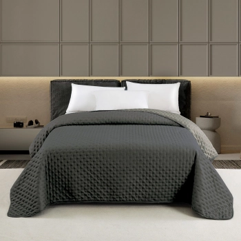 Κουβερλί 2 Όψεων Microfiber Μονό 160x240εκ. Renzo Anthracite-Grey Melinen 20004503