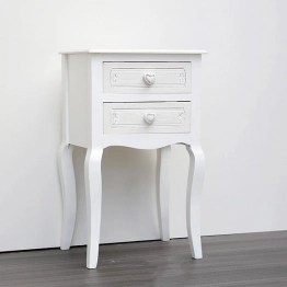 Κομοδίνο Ξύλινο Λευκό 40x32x67,5εκ. ESTHETI 750-35517