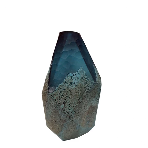 Βάζο Γυάλινο Μπλε ESPIEL 16x28εκ. DWQA1002