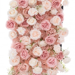 Ρολό Πάνελ Τοίχου Με Ροζ-Λευκά Λουλούδια & Υφασμάτινη Πλάτη 50x250εκ. iliadis 92680