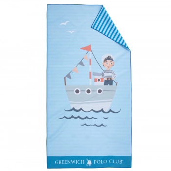 Πετσέτα Θαλάσσης Microfiber 70x140εκ. Junior 4178 Blue Greenwich Polo Club
