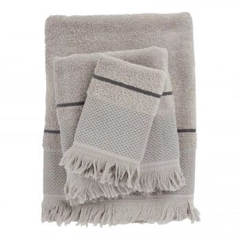 Σετ Πετσέτες 3τμχ Βαμβακερές Best 0841 Grey Das Home