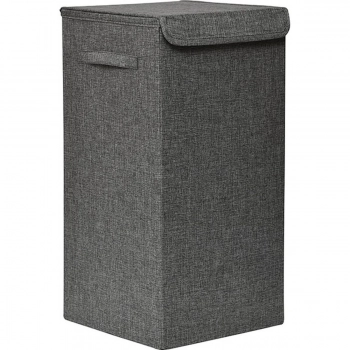 Καλάθι Απλύτων Αναδιπλούμενο MDF Γκρι Με Υφασμάτινη Επένδυση 35x35x60εκ. MRShome DS-2699000