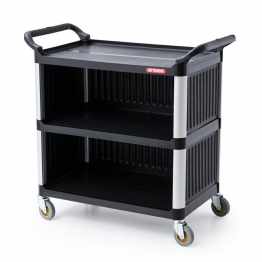 Καρότσι Σερβιρίσματος Κλειστό Τροχήλατο Με 2 Ράφια Μαύρο 95x50x94,5εκ. Araven AR00061221